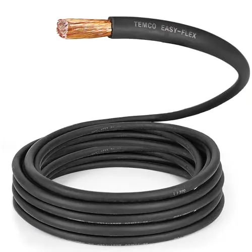 TEMCo 1/0 AWG Flexible OFC Welding Cable 150 Ft